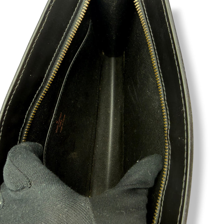 Louis Vuitton Black Epi Pochette Homme Clutch Bag