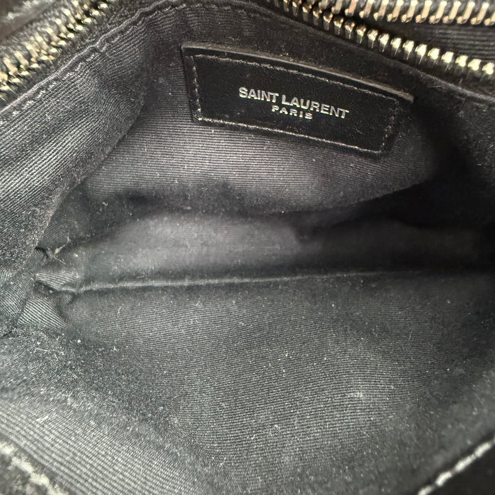 Saint Laurent YSL Black Toy LouLou Quilted Leather Handbag