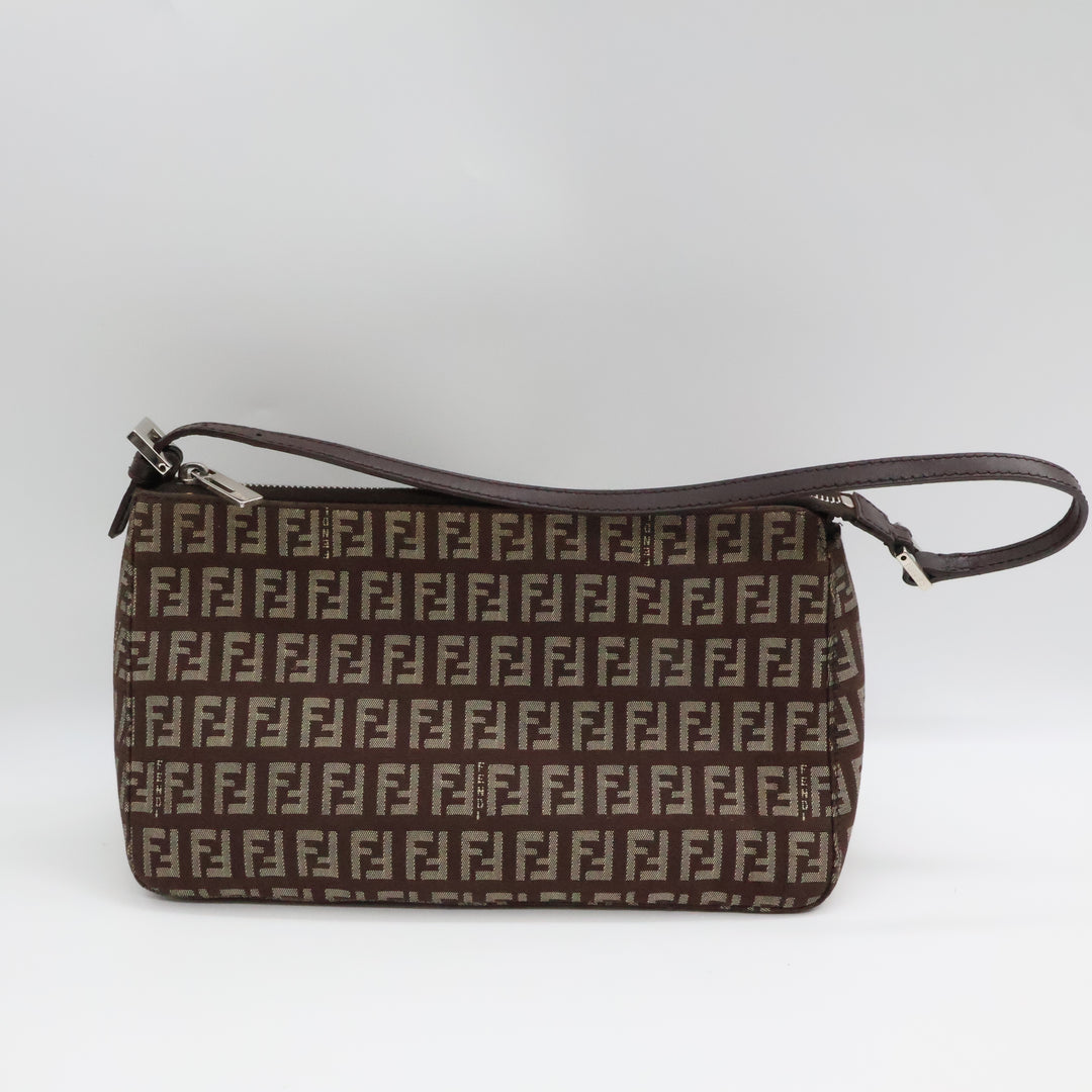 Fendi FF Zucca Mamma Baguette Brown Handbag
