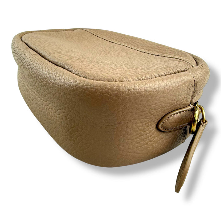 Coach Camera Soft Pebble Beige Crossbody Handbag