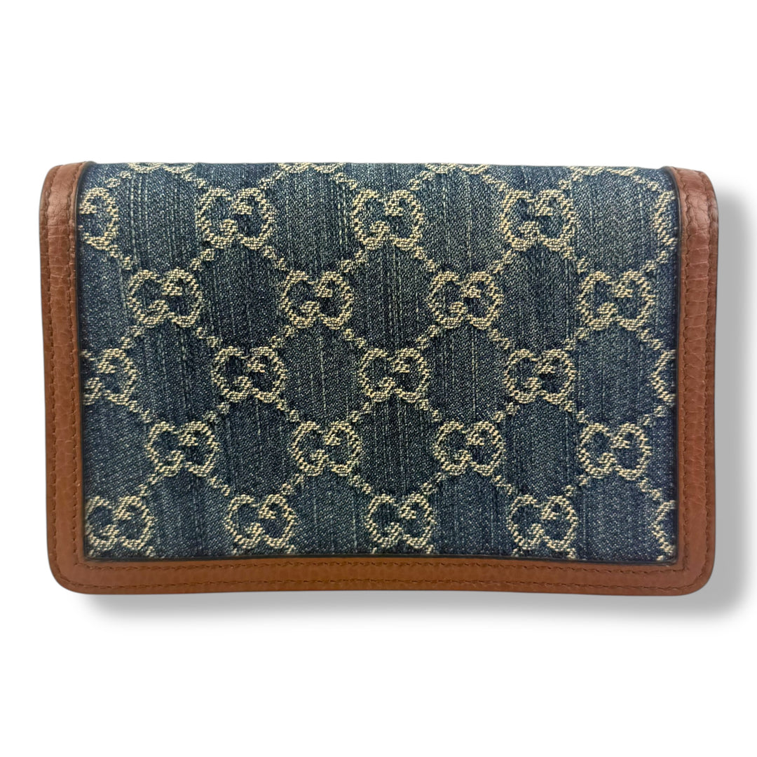 Gucci GG Dionysus Navy/Brown Denim Super Mini Handbag
