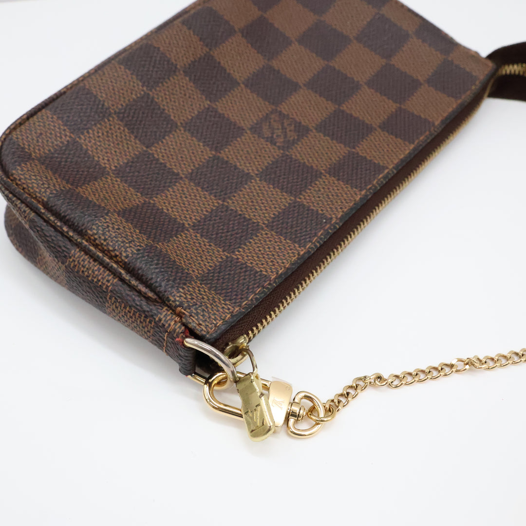 Louis Vuitton Medium Pochette Accessories Brown Damier Clutch Bag