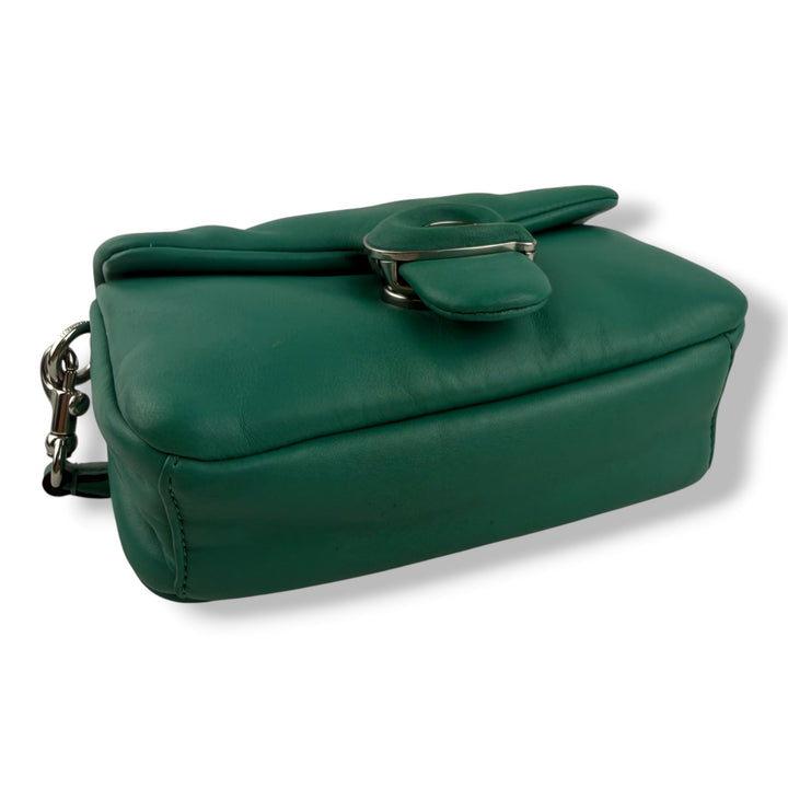 Coach Pillow Tabby 18 Teal Leather Handbag