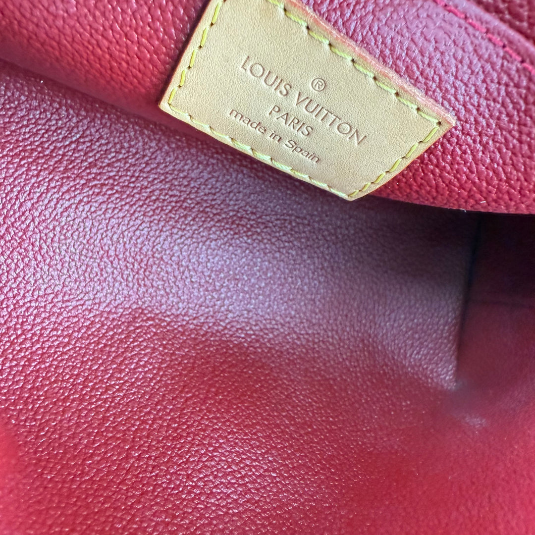 Louis Vuitton Red Vernis Patent Leather Travel Cosmetic PM Pouch