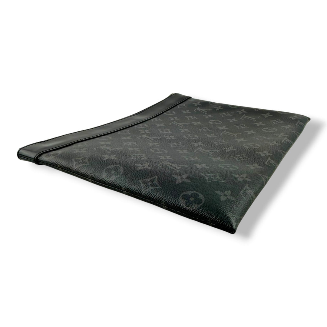 Louis Vuitton Black Monogram Pochette Eclipse Clutch Pouch