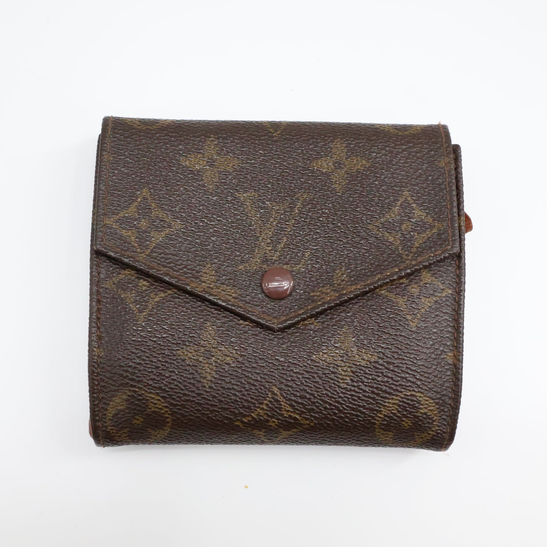 Louis Vuitton Vintage Brown Monogram Compact Bifold Wallet Purse
