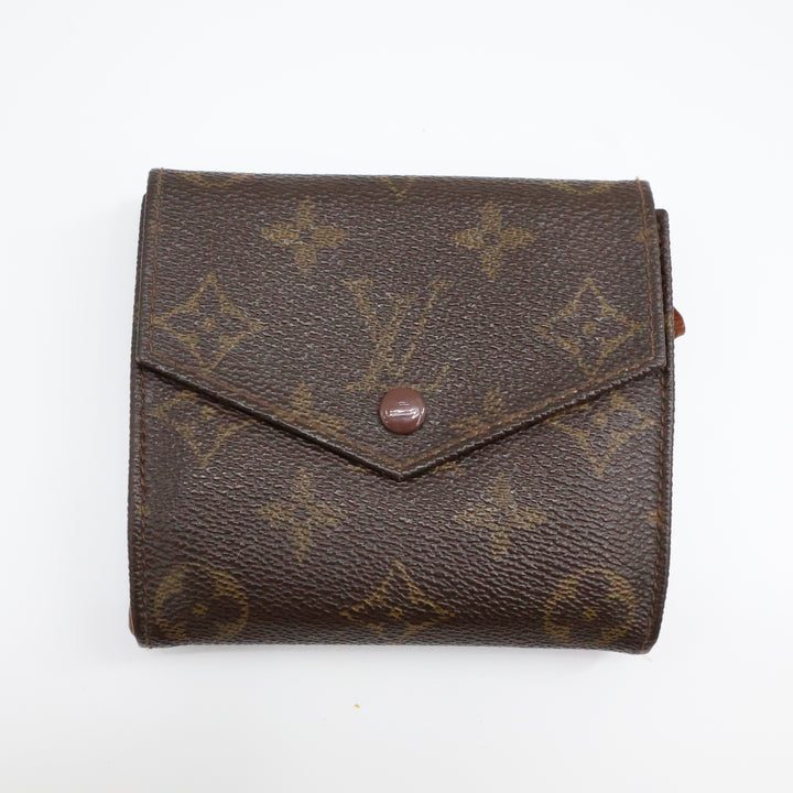 Louis Vuitton Vintage Brown Monogram Compact Bifold Wallet Purse