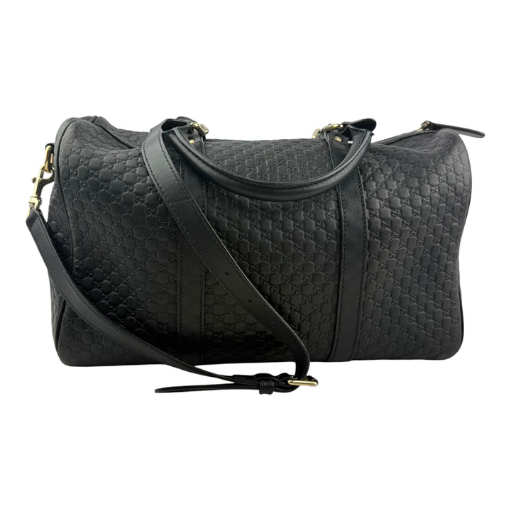 Gucci Guccissima Black GG Monogram Duffle Bag