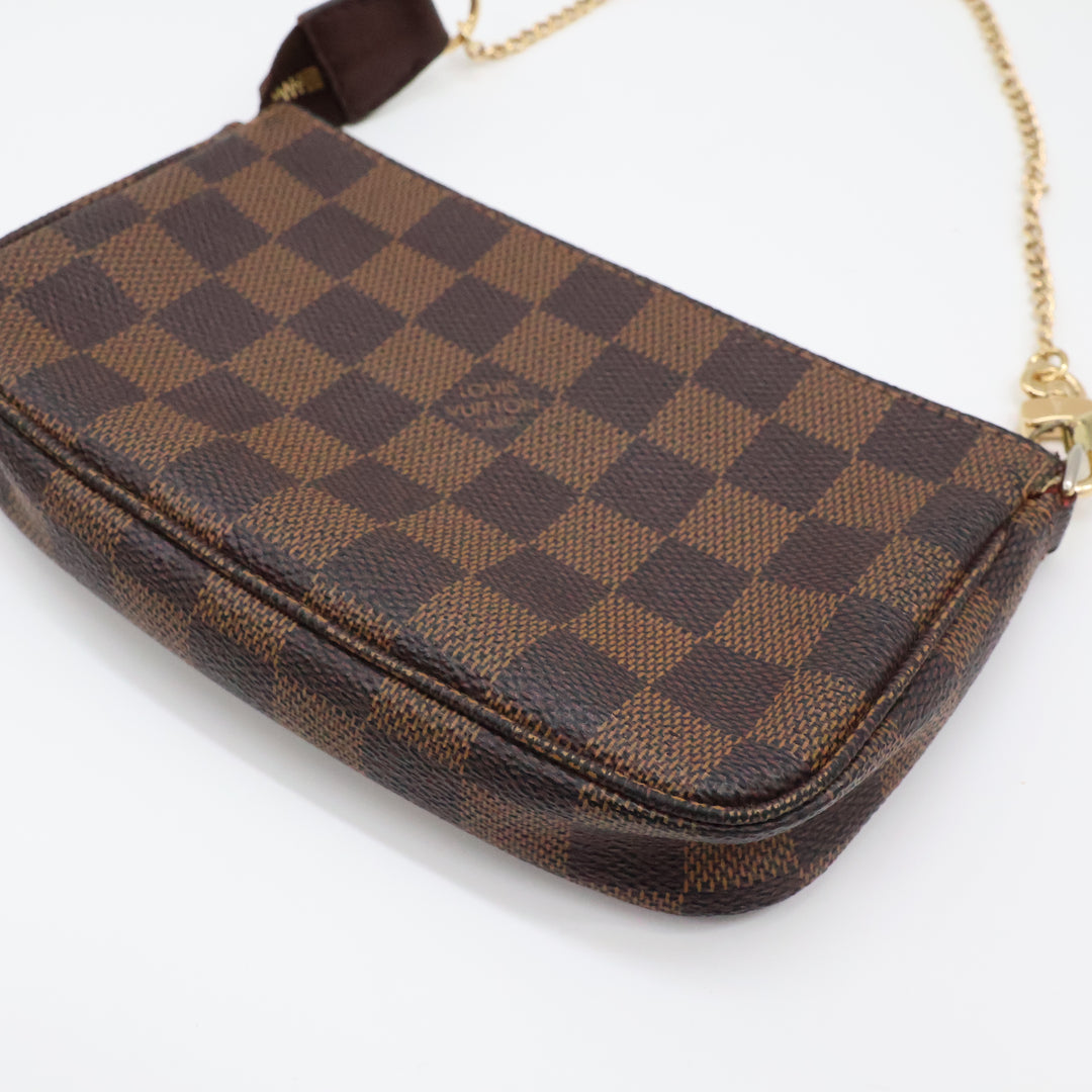 Louis Vuitton Medium Pochette Accessories Brown Damier Clutch Bag