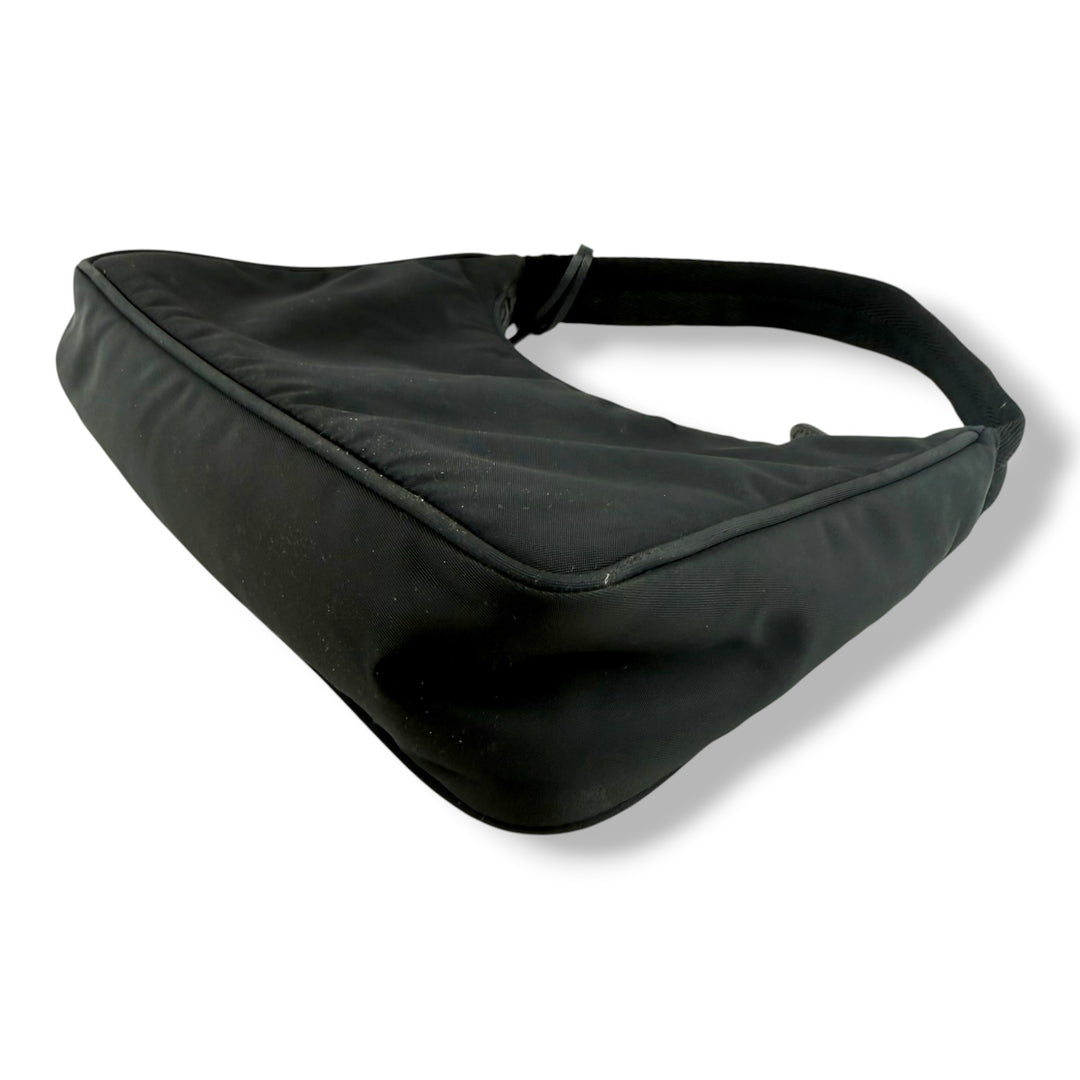 Prada Black Nylon Re-Edition Pochette Handbag