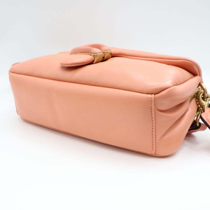 Coach Pillow Tabby 26 Coral Leather Handbag