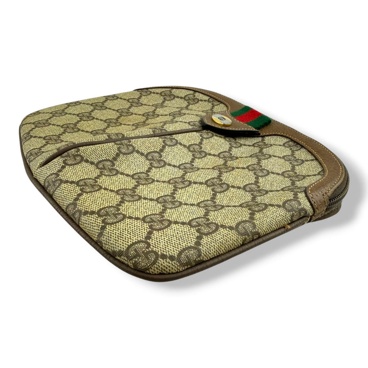 Gucci Vintage Beige Sherry Line Crossbody Handbag