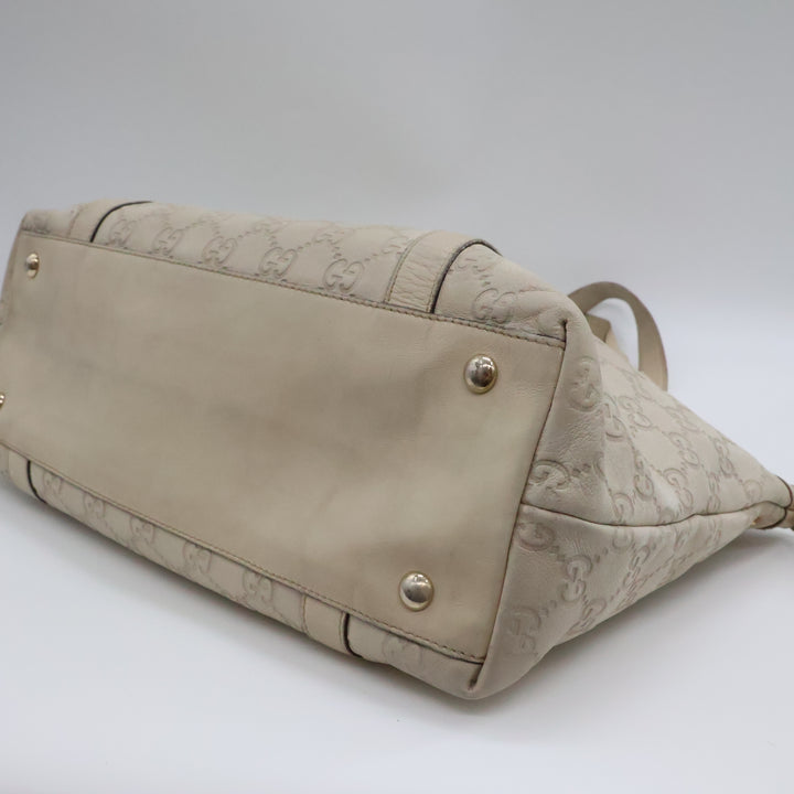 Gucci GG Guccissima Beige Abbey D-Ring Tote Handbag