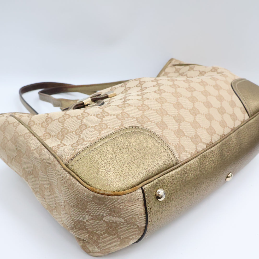 Gucci Beige/White Princy Tote Bag