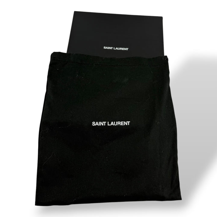 Saint Laurent YSL Uptown Black Leather Clutch Bag