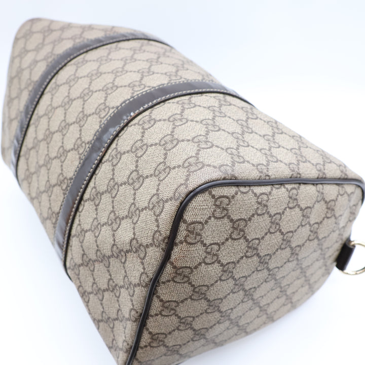 Gucci GG Beige Boston Duffle Handbag