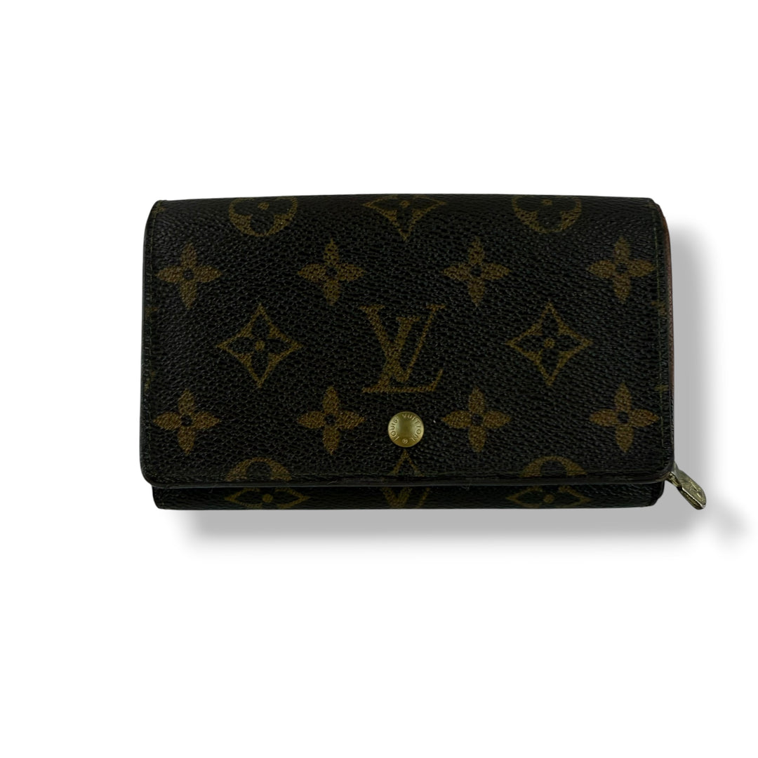 Louis Vuitton Vintage Brown Monogram Zippy Clip Purse 7725