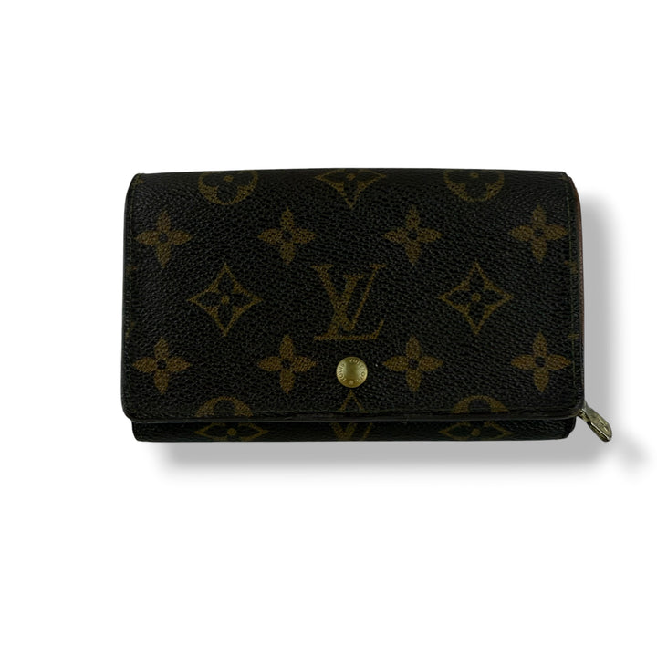 Louis Vuitton Vintage Brown Monogram Zippy Clip Purse 7725