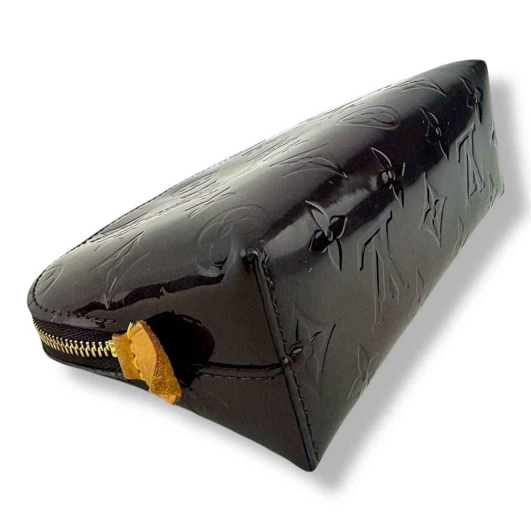 Louis Vuitton Vernis Patent Leather Amarante Monogram Travel Cosmetic Pouch