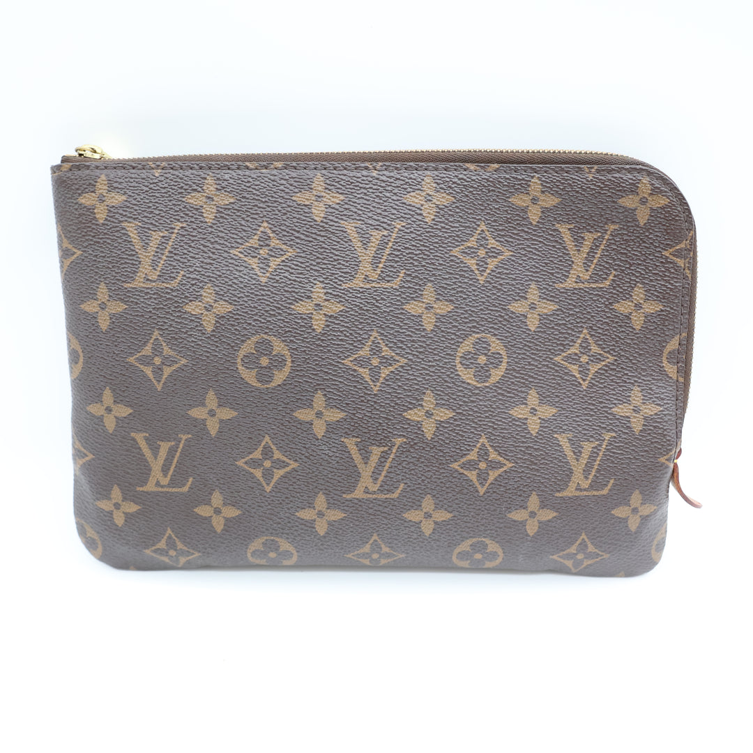 Louis Vuitton Brown Monogram Etui PM Voyage Pouch Bag
