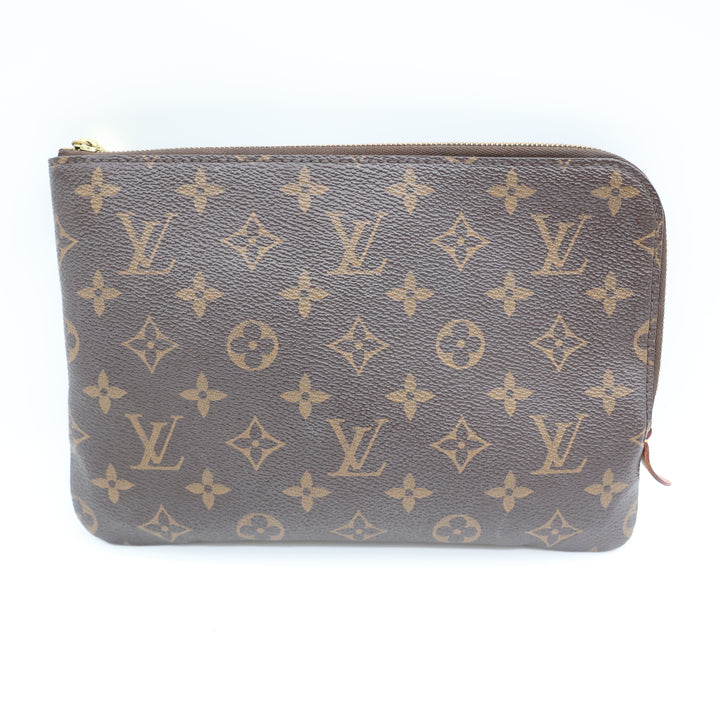 Louis Vuitton Brown Monogram Etui PM Voyage Pouch Bag