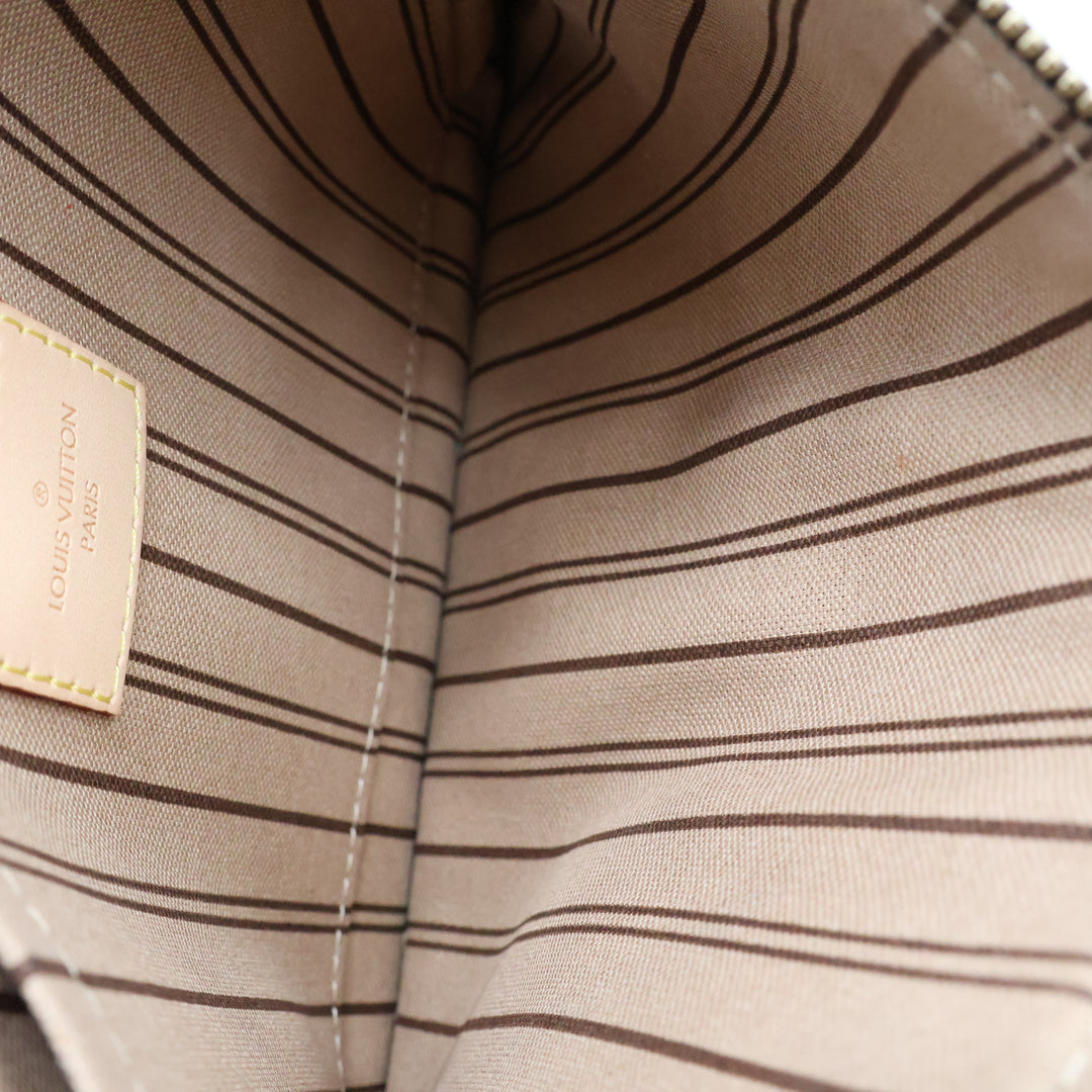 Louis Vuitton Brown Monogram Neverfull MM Handbag W/ Clutch Pouch