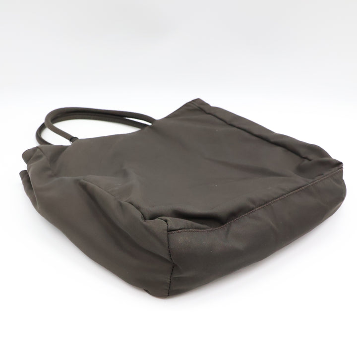 Prada Tessuto Dark Grey Nylon Top Handle Tote Handbag