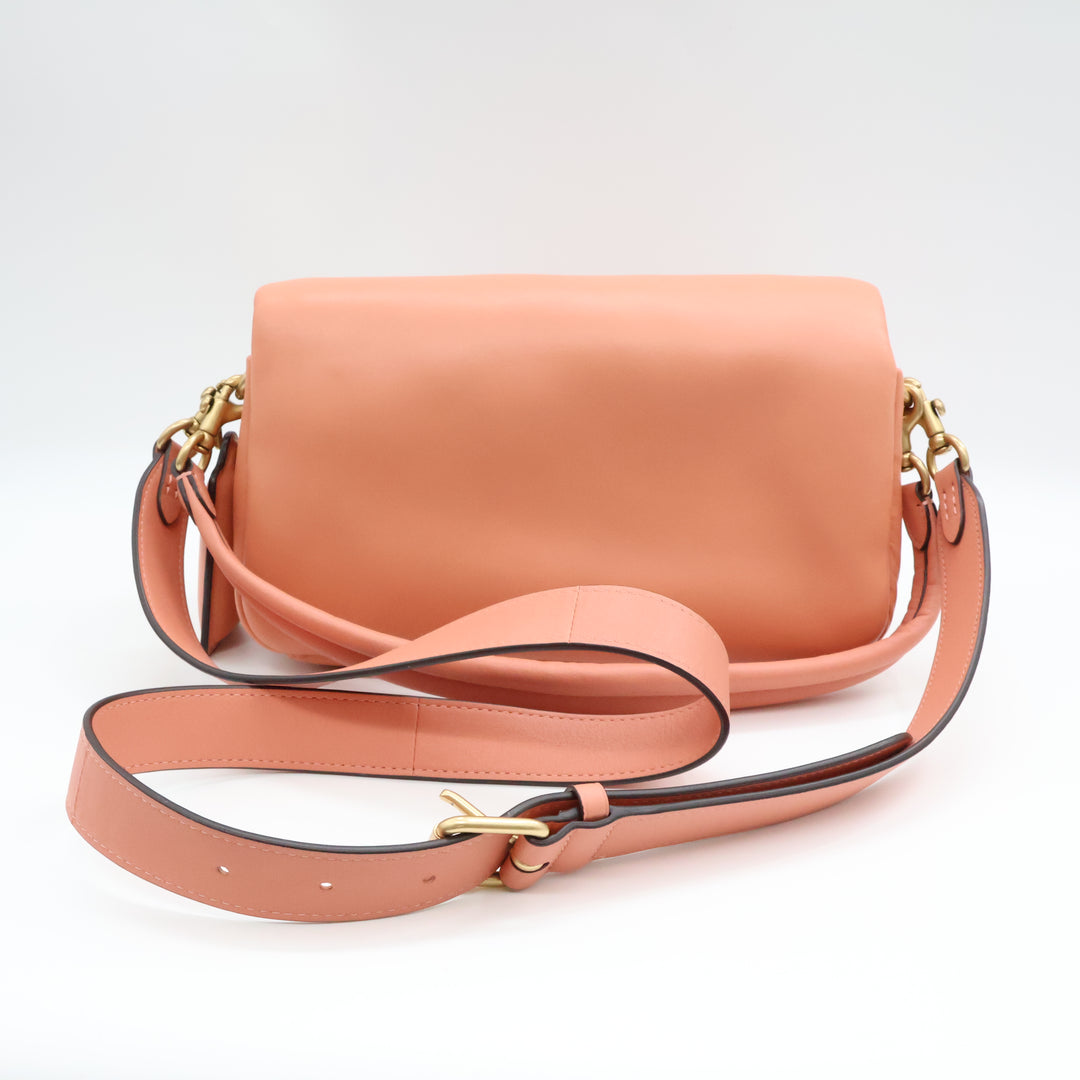 Coach Pillow Tabby 26 Coral Leather Handbag