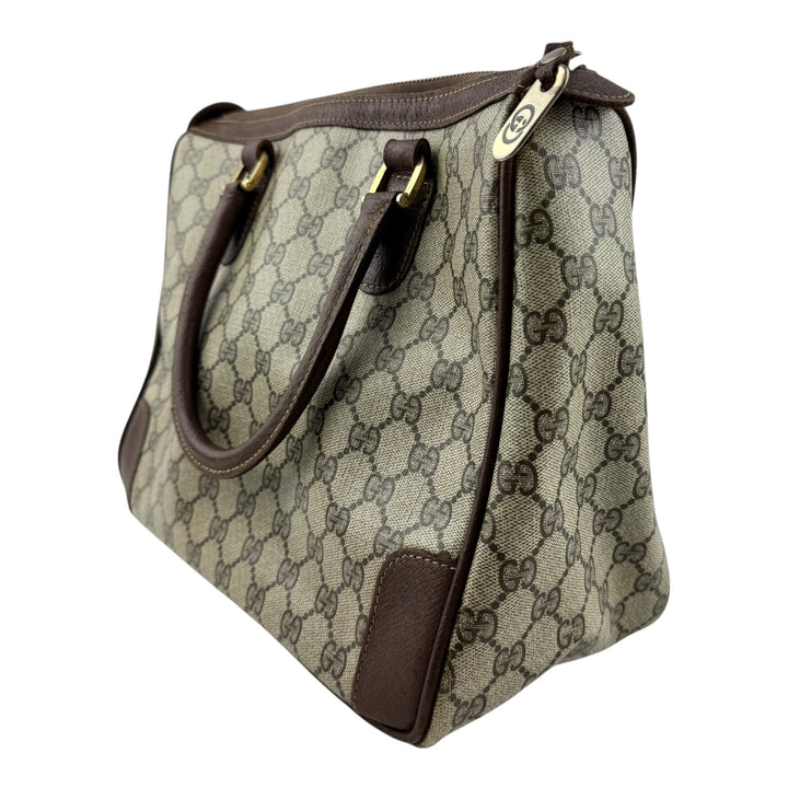 Gucci Beige GG Monogram Boston Canvas Bag