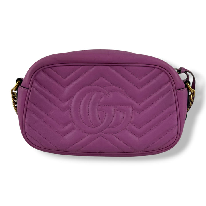 Gucci GG Marmont Purple Leather Small Handbag
