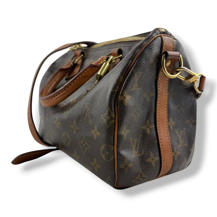 Louis Vuitton Brown Monogram Speedy Bandouliere 25 Handbag