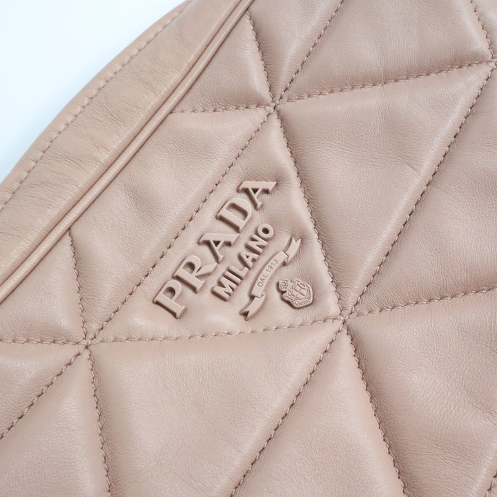Prada Pink Nappa Gauffre Leather Camera Crossbody Handbag