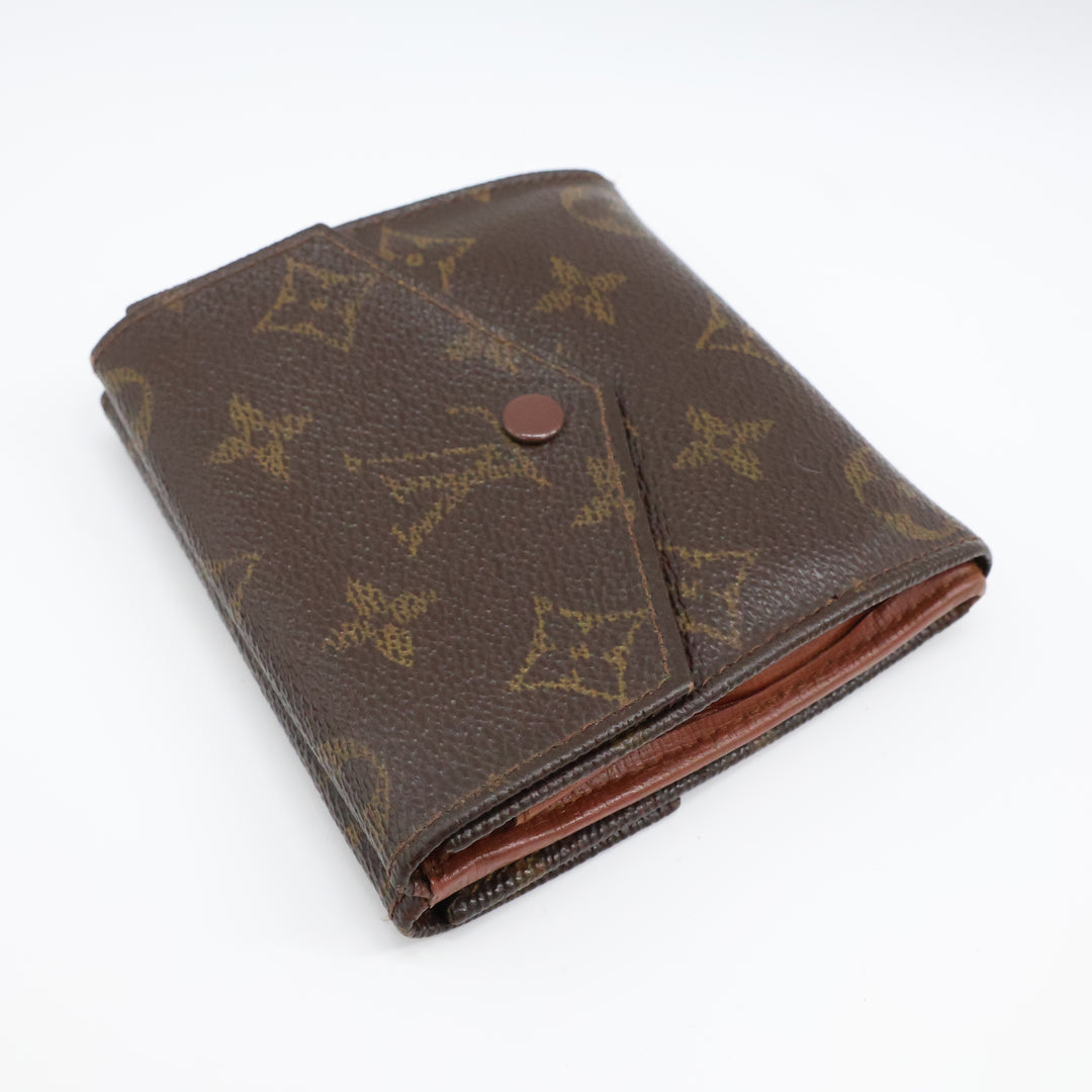 Louis Vuitton Vintage Brown Monogram Compact Bifold Wallet Purse