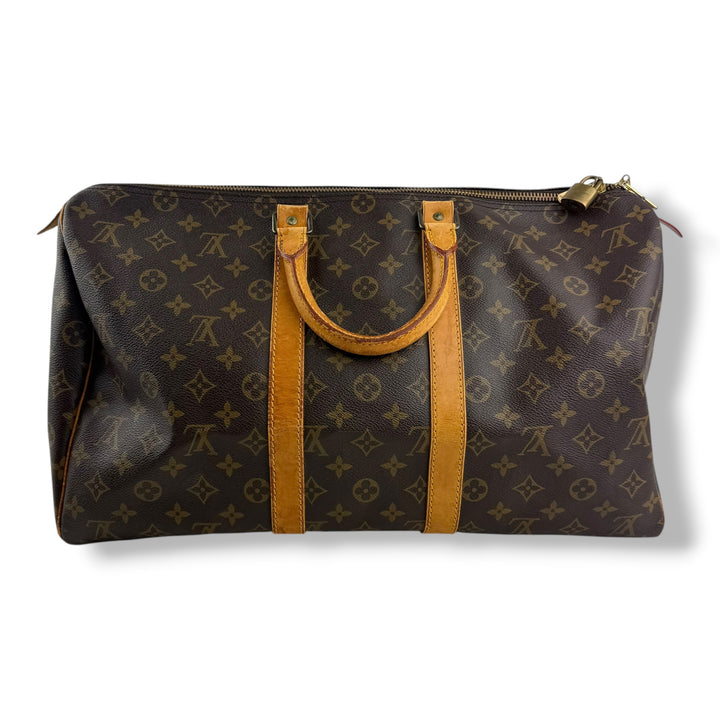 Louis Vuitton Vintage Brown Monogram 45 Keepall Duffle Bag