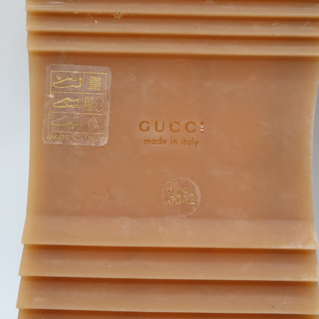 Gucci Beige/Burgundy GG Platform Sandals UK 5.5 / EU 38.5