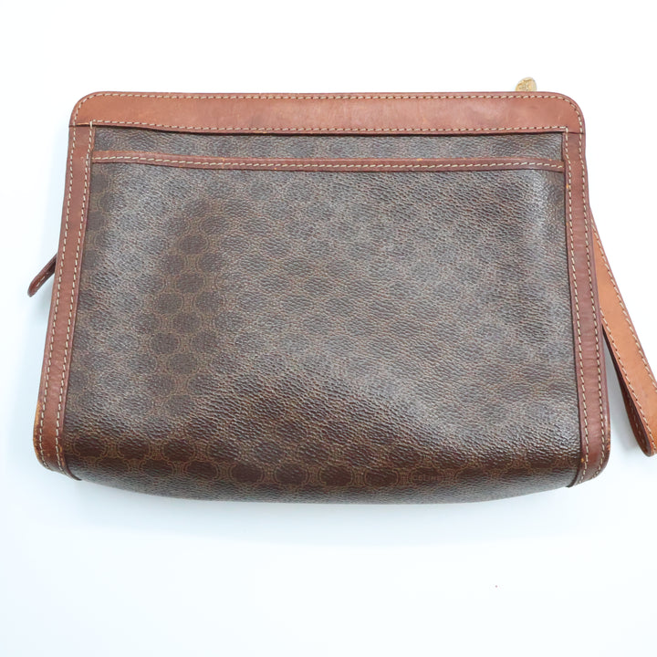 Celine Macadam Coated Canvas Clutch Bag