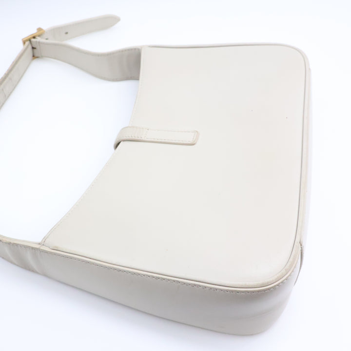 Saint Laurent YSL Cream Smooth Leather LE 5 À 7 Handbag