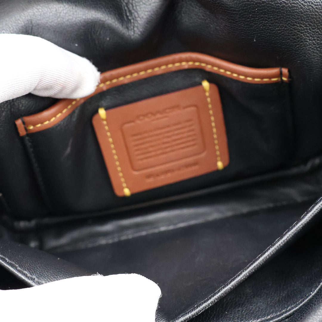 Coach Pillow Tabby 18 Black Leather Handbag