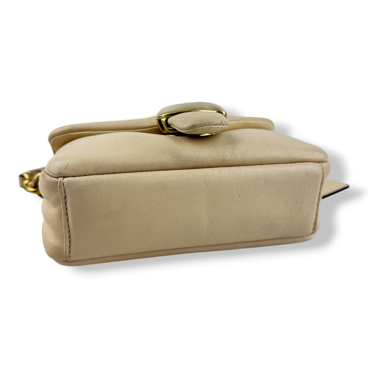 Coach Pillow Tabby 18 Cream Leather Handbag