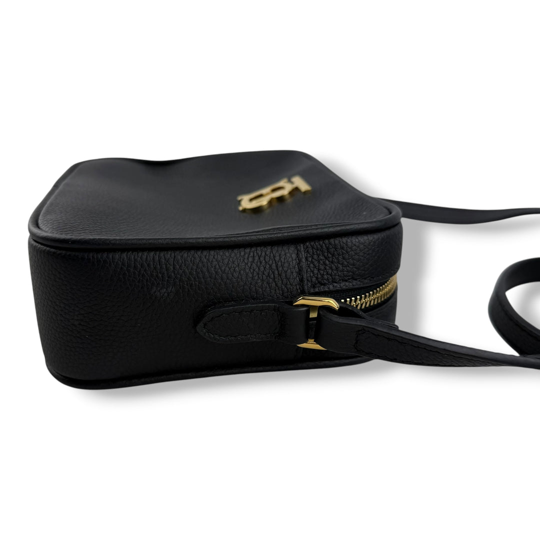 Burberry TB Black Leather Crossbody Bag