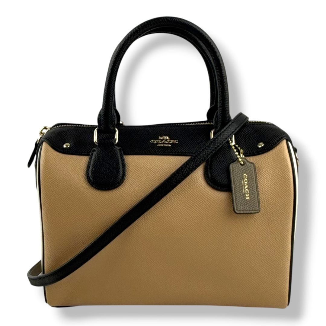 Coach Mini Bennett Beige Satchel Handbag