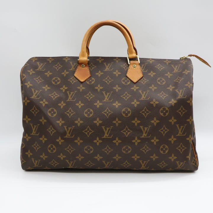 Louis Vuitton Brown Monogram Speedy 40 Handbag