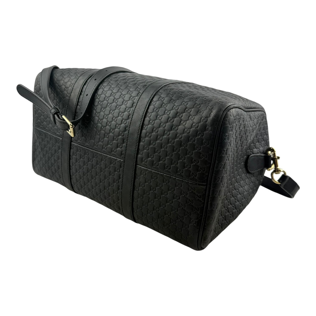 Gucci Guccissima Black GG Monogram Duffle Bag