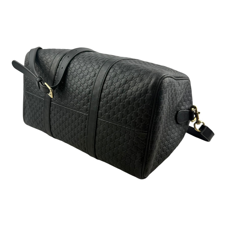 Gucci Guccissima Black GG Monogram Duffle Bag