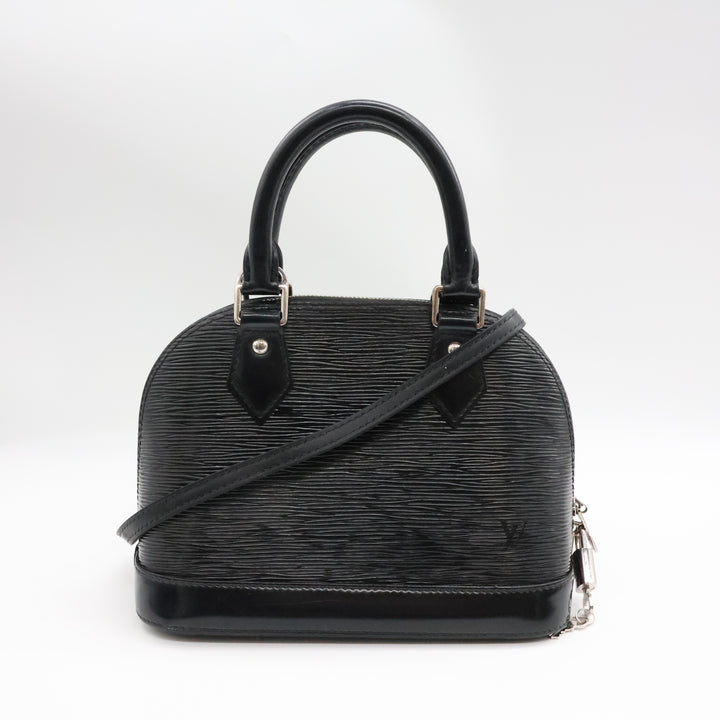 Louis Vuitton Alma BB Black Epi Leather Handbag