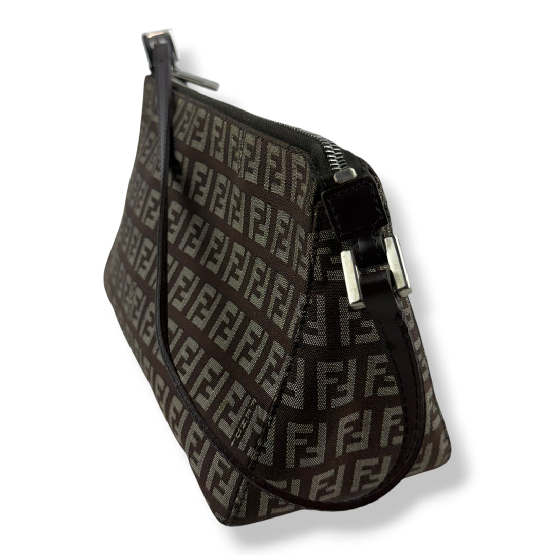 Fendi FF Zucca Mamma Baguette Brown Handbag