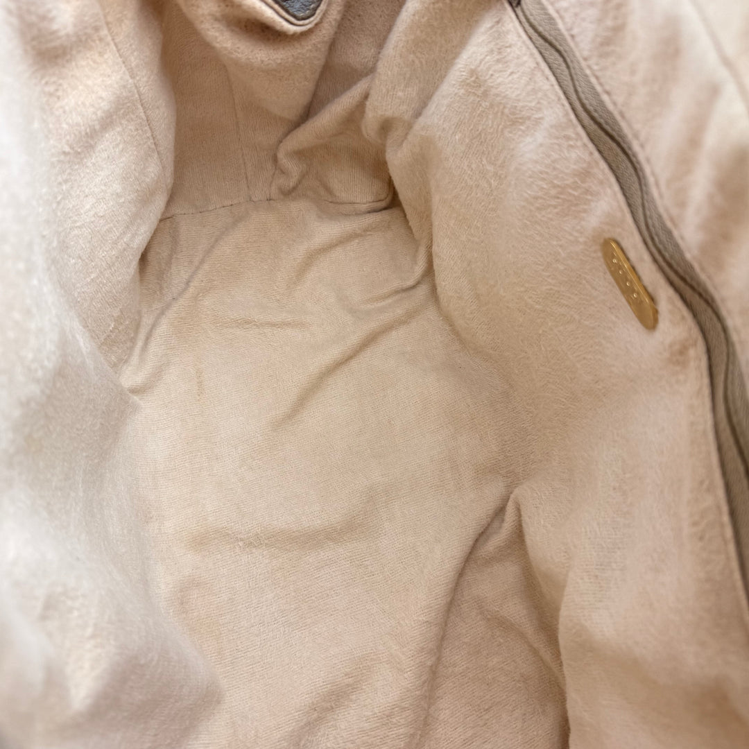Gucci Beige GG Plus Monogram Boston Canvas Bag