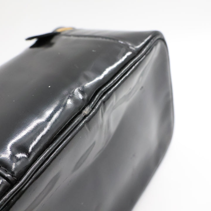 Chanel Black Patent Vanity Bag