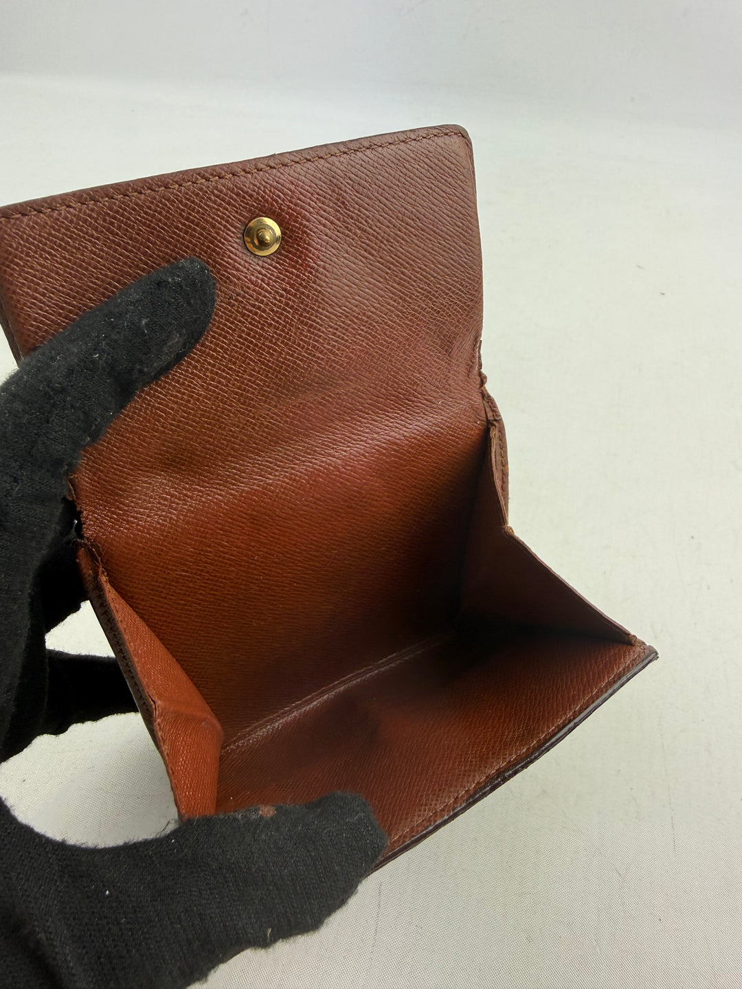 Louis Vuitton Vintage Brown Monogram Compact Bifold Wallet Purse