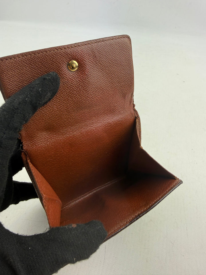 Louis Vuitton Vintage Brown Monogram Compact Bifold Wallet Purse